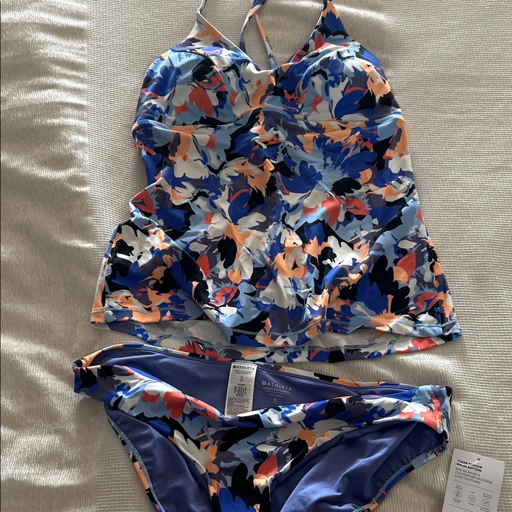 Athleta Multicolor Tankini Set